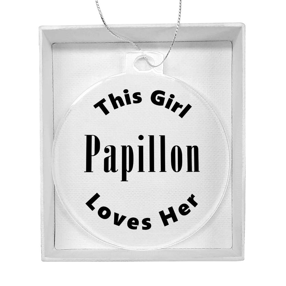 Papillon - Acrylic Ornament