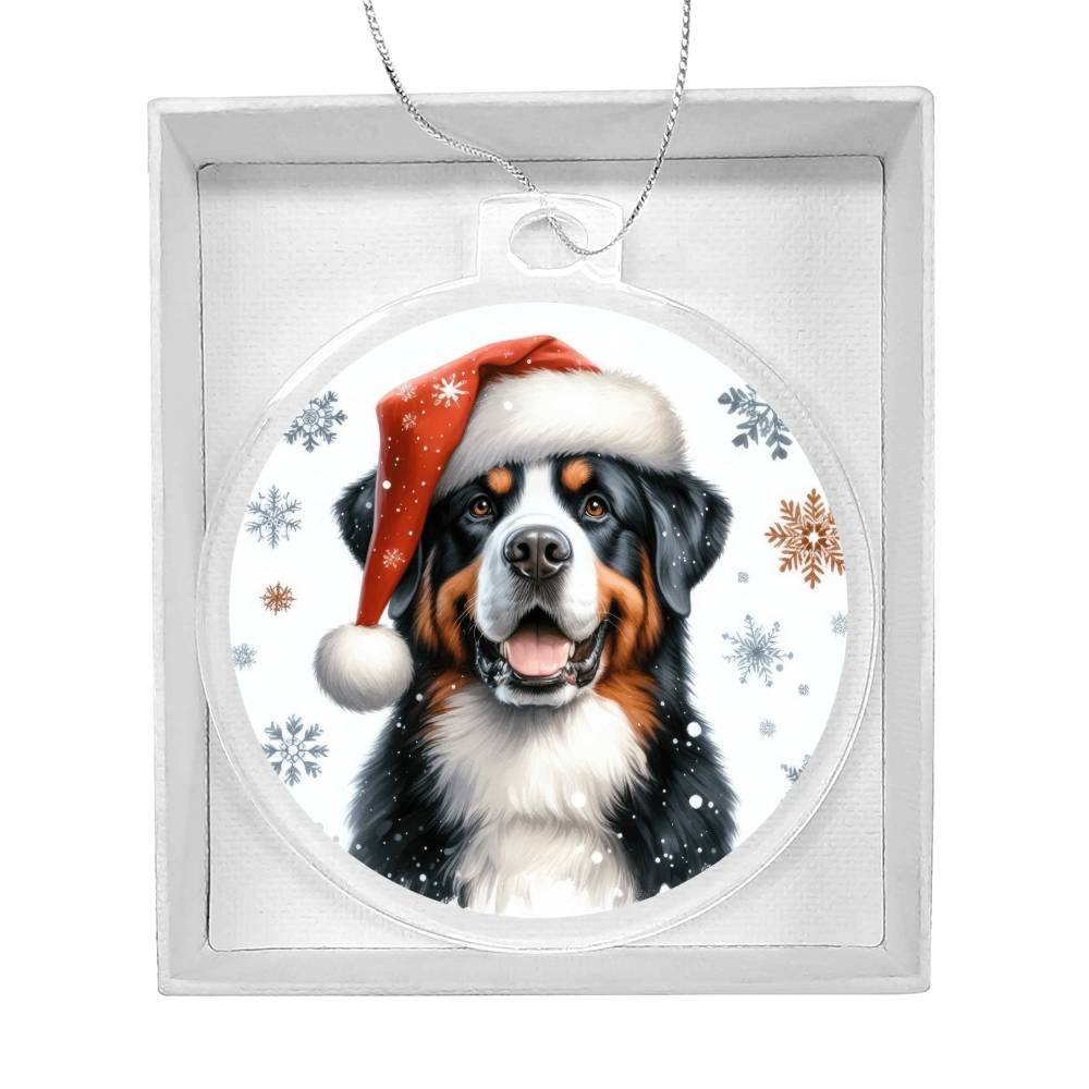 Christmas Dog - Greater Swiss Mountain  - Acrylic Ornament