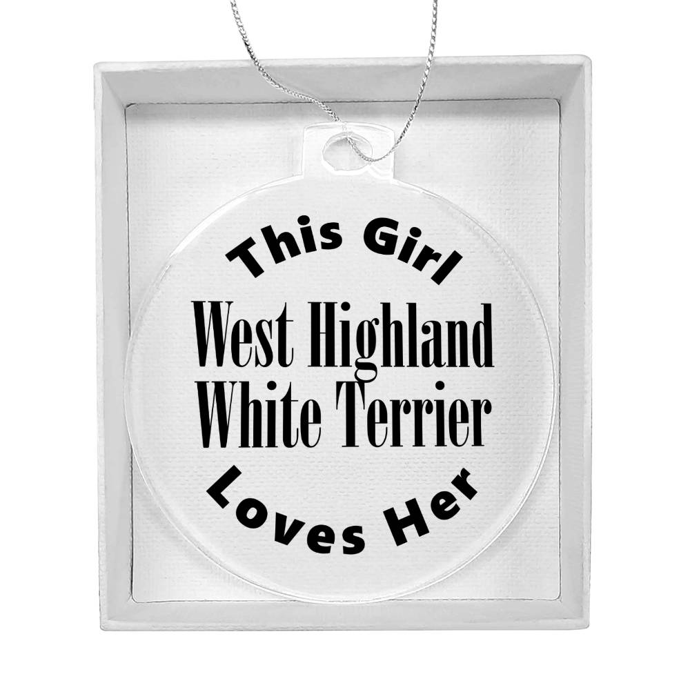 West Highland White Terrier - Acrylic Ornament