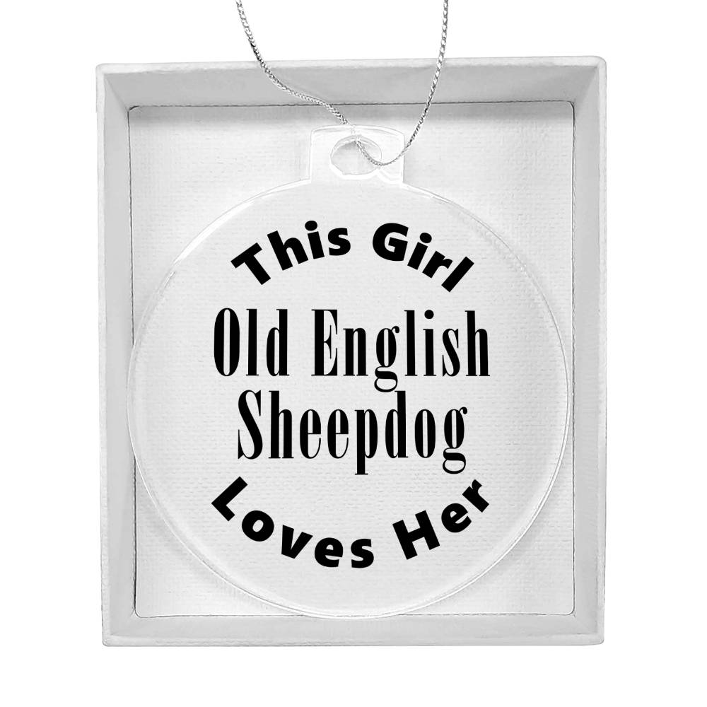 Old English Sheepdog - Acrylic Ornament