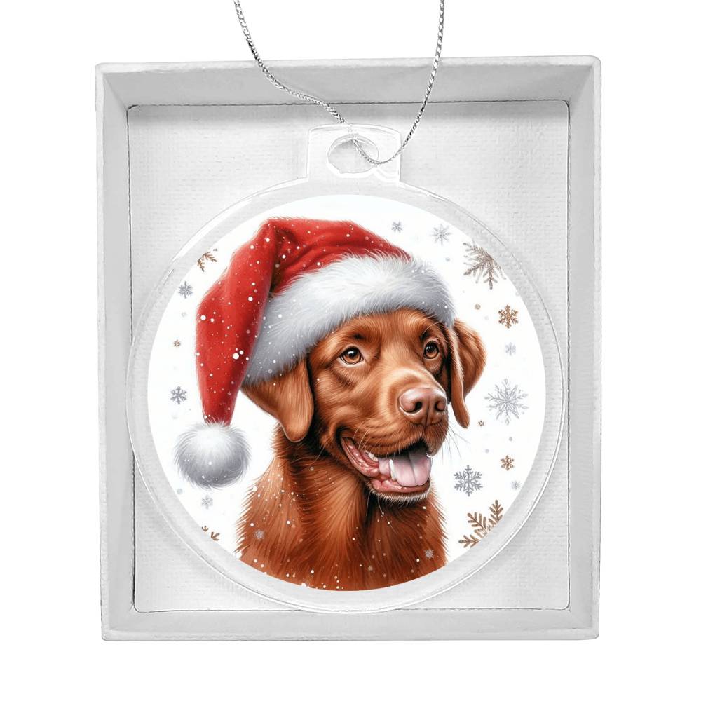 Christmas Dog - Chesapeake Bay Retriever - Acrylic Ornament