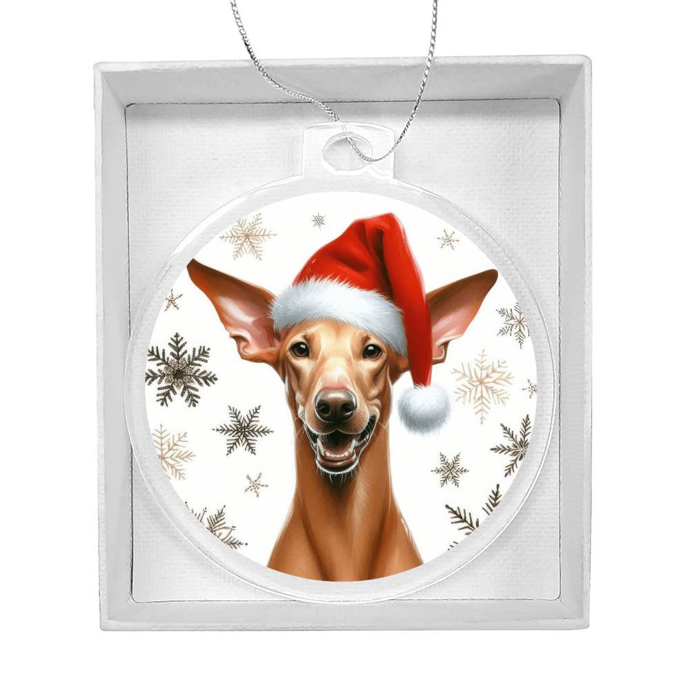 Christmas Dog - Pharaoh Hound - Acrylic Ornament