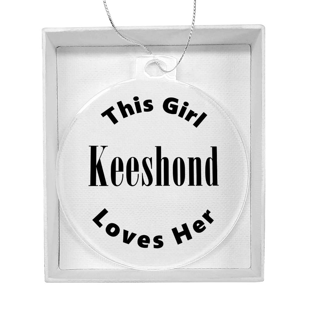 Keeshond - Acrylic Ornament