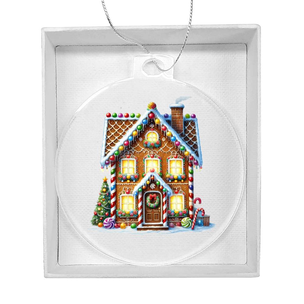 Christmas Gingerbread House 021 - Acrylic Ornament
