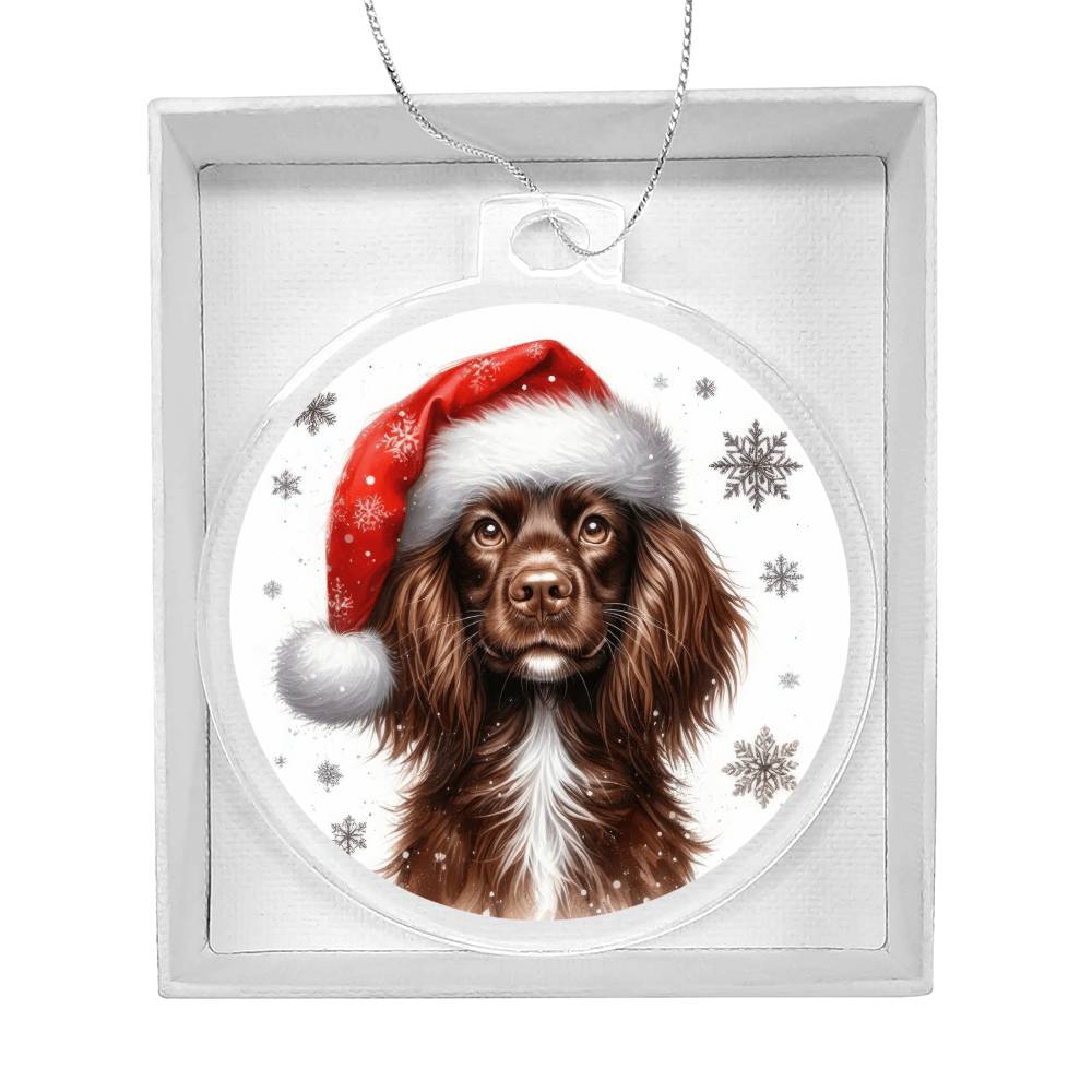 Christmas Dog - Boykin Spaniel - Acrylic Ornament