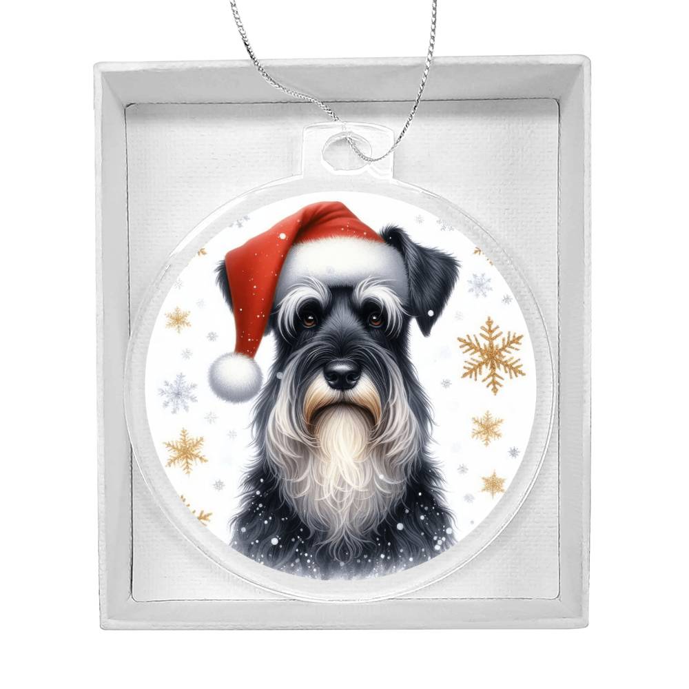 Christmas Dog - Giant Schnauzer - Acrylic Ornament