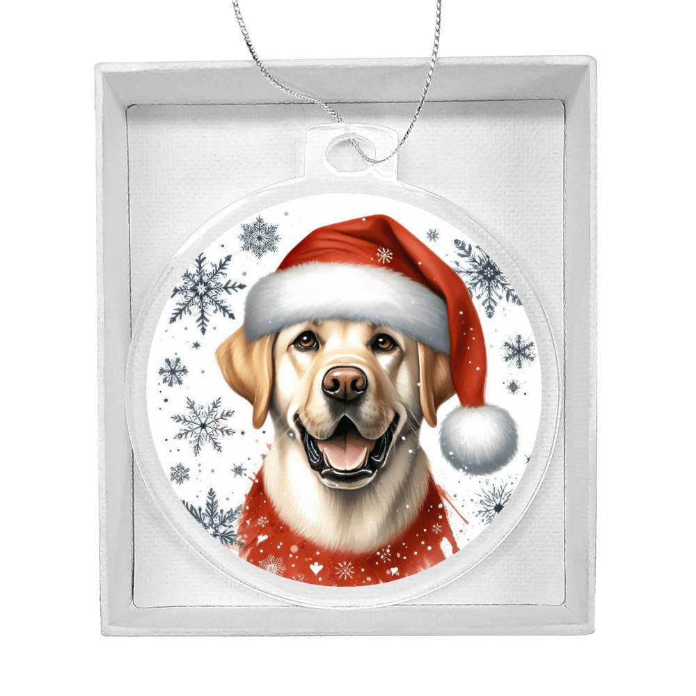 Christmas Dog - Labrador Bulldog  - Acrylic Ornament