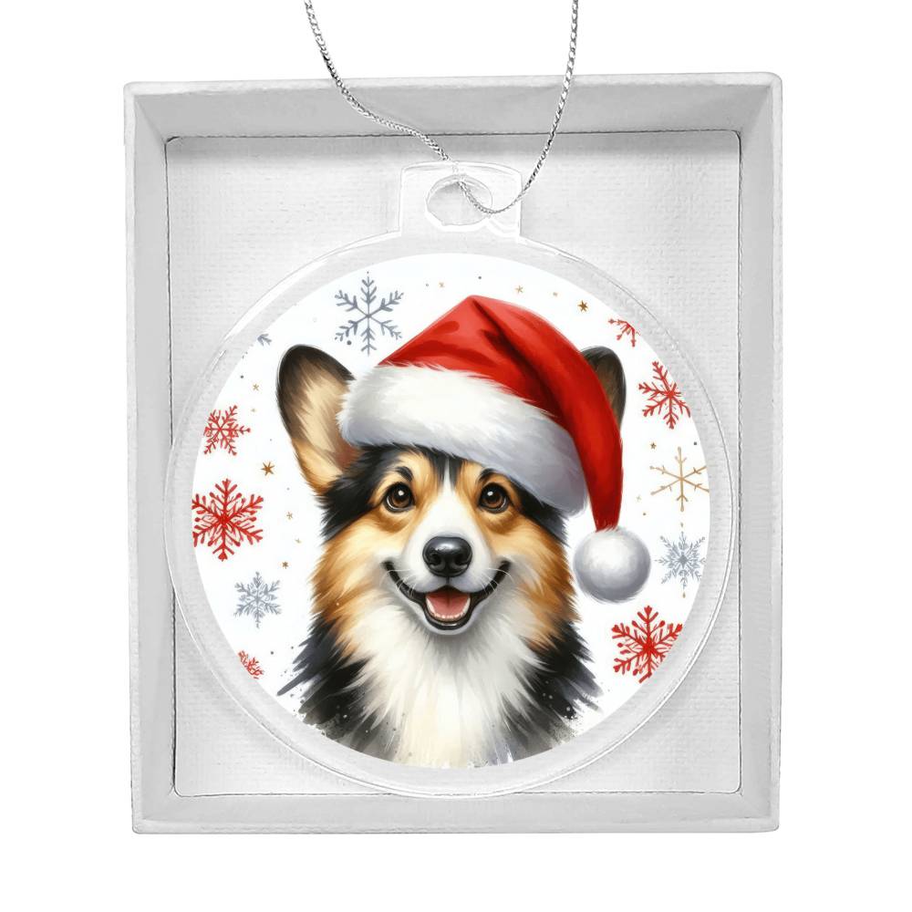 Christmas Dog - Cardigan Welsh Corgi - Acrylic Ornament