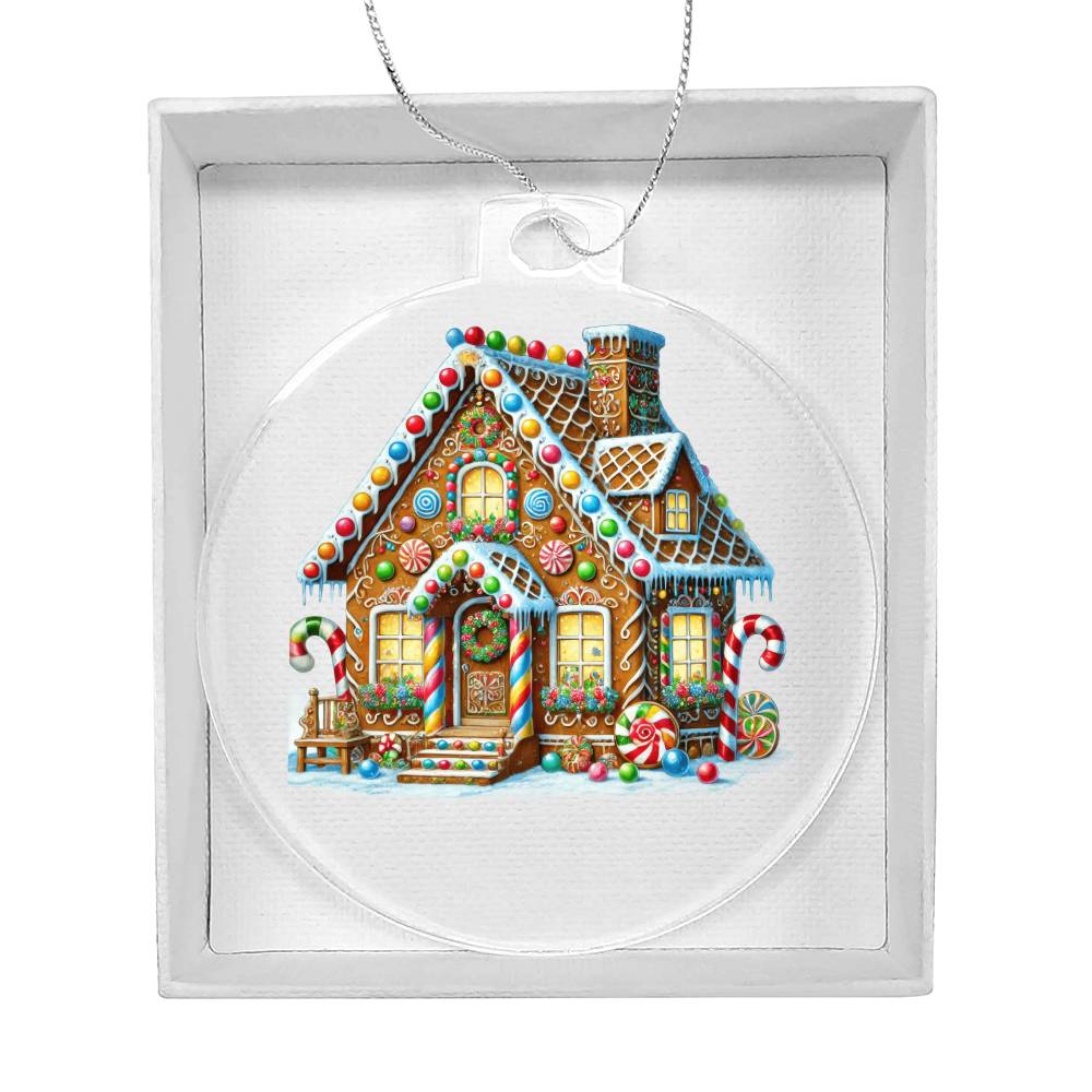 Christmas Gingerbread House 014 - Acrylic Ornament
