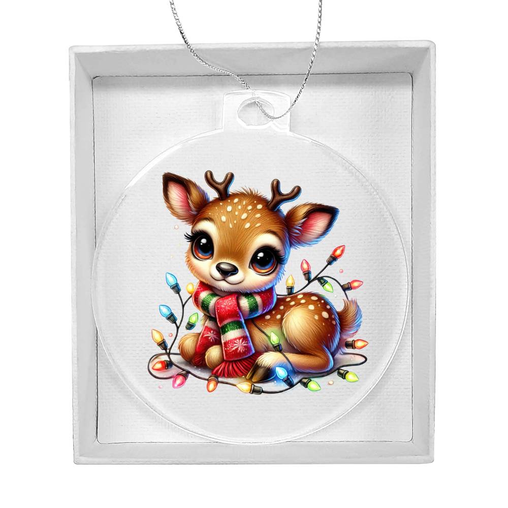 Cute Christmas Reindeer 025 - Acrylic Ornament