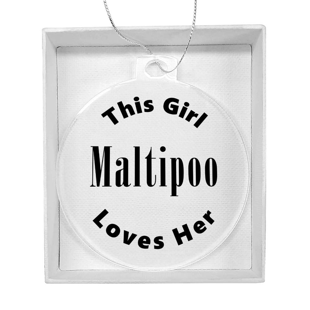 Maltipoo - Acrylic Ornament