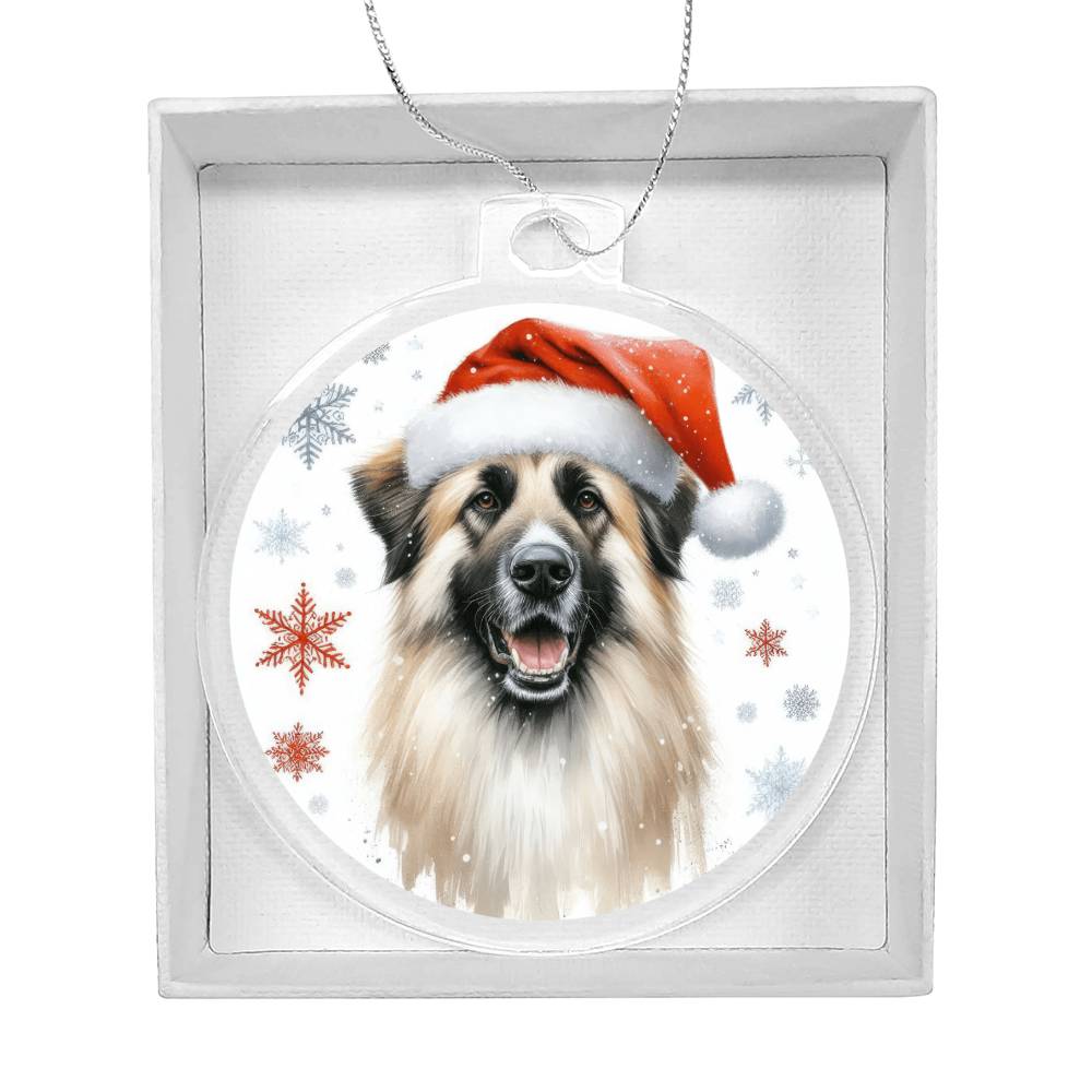 Christmas Dog - Anatolian Shepherd - Acrylic Ornament