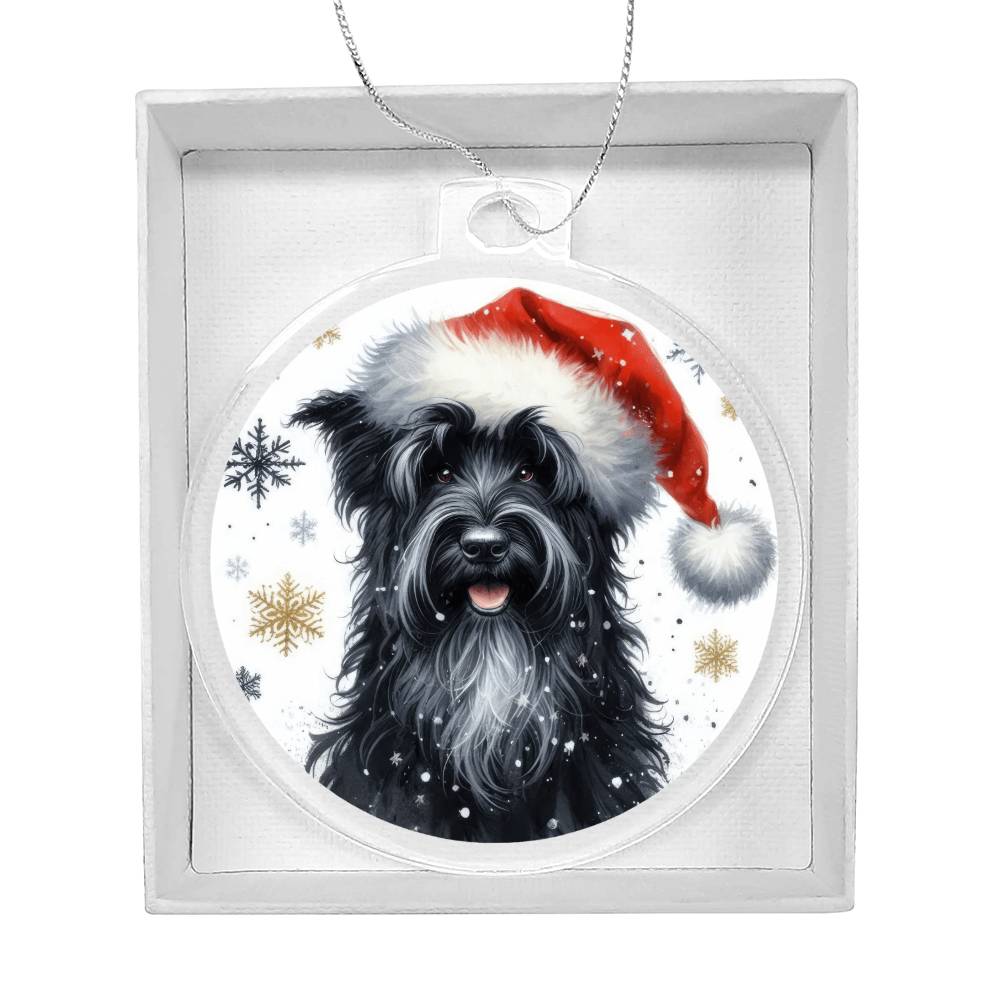 Christmas Dog - Black Russian Terrier - Acrylic Ornament