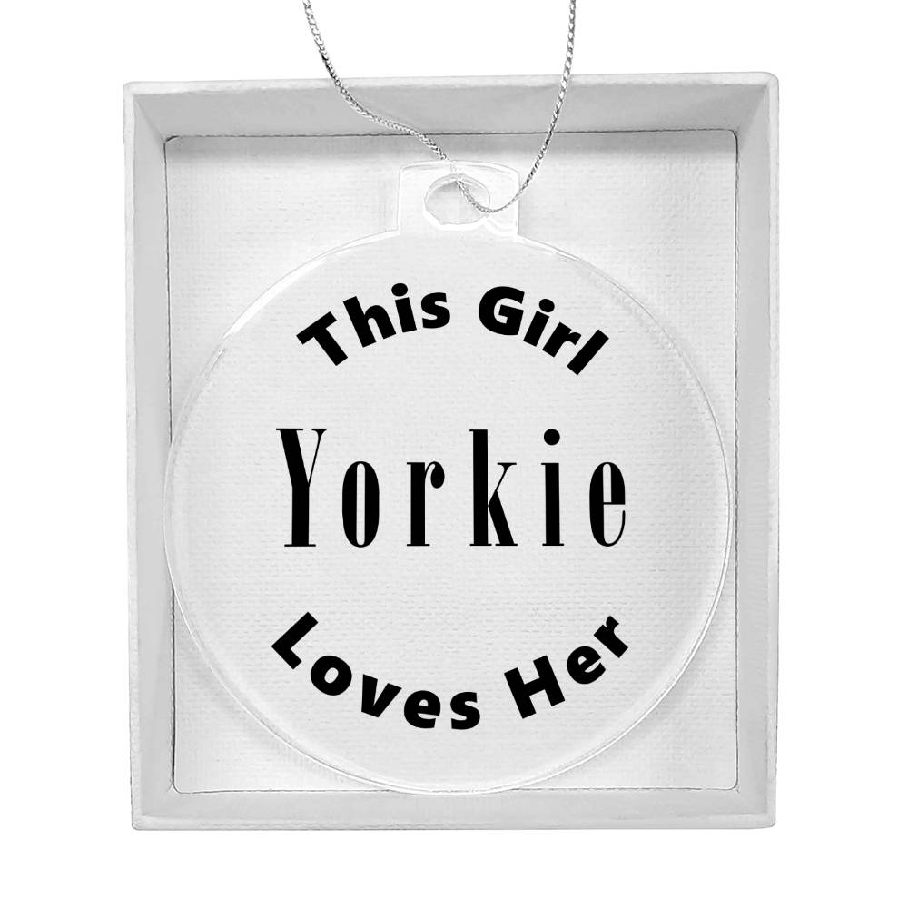 Yorkie - Acrylic Ornament