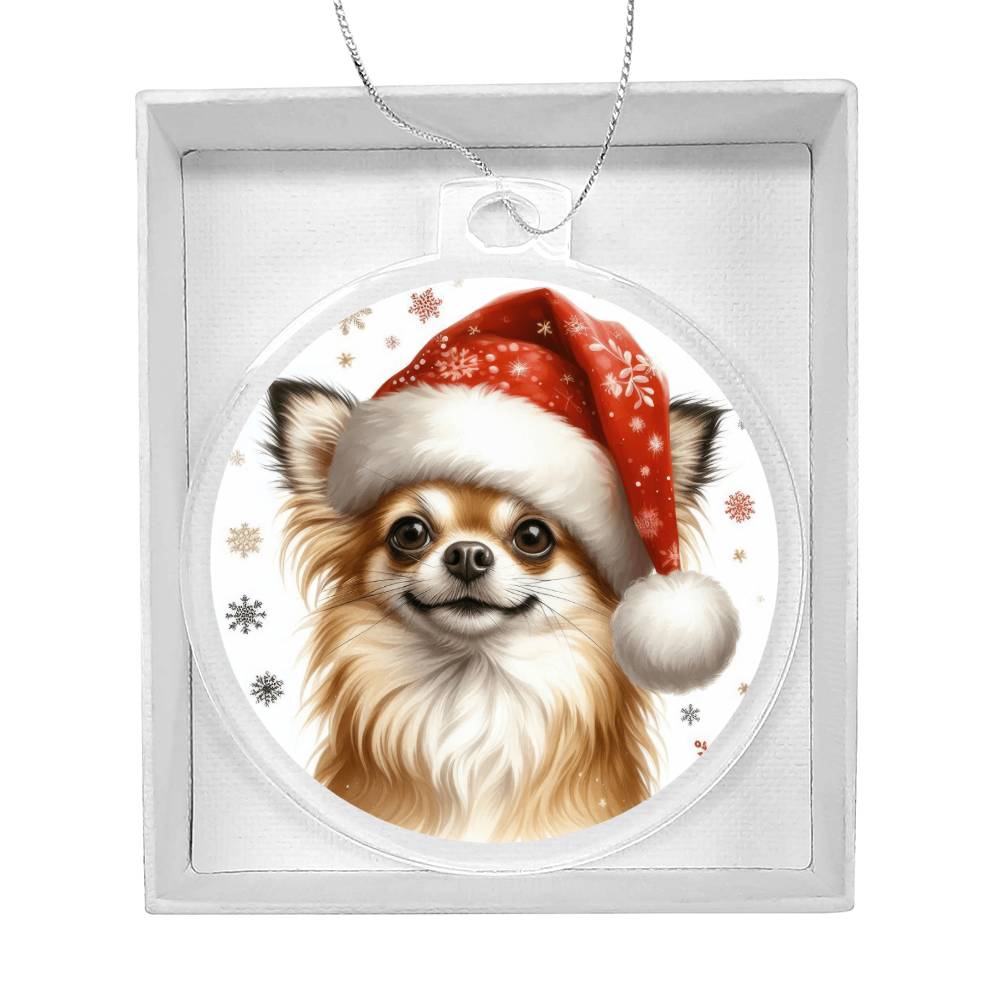 Christmas Dog - Chihuahua - Acrylic Ornament