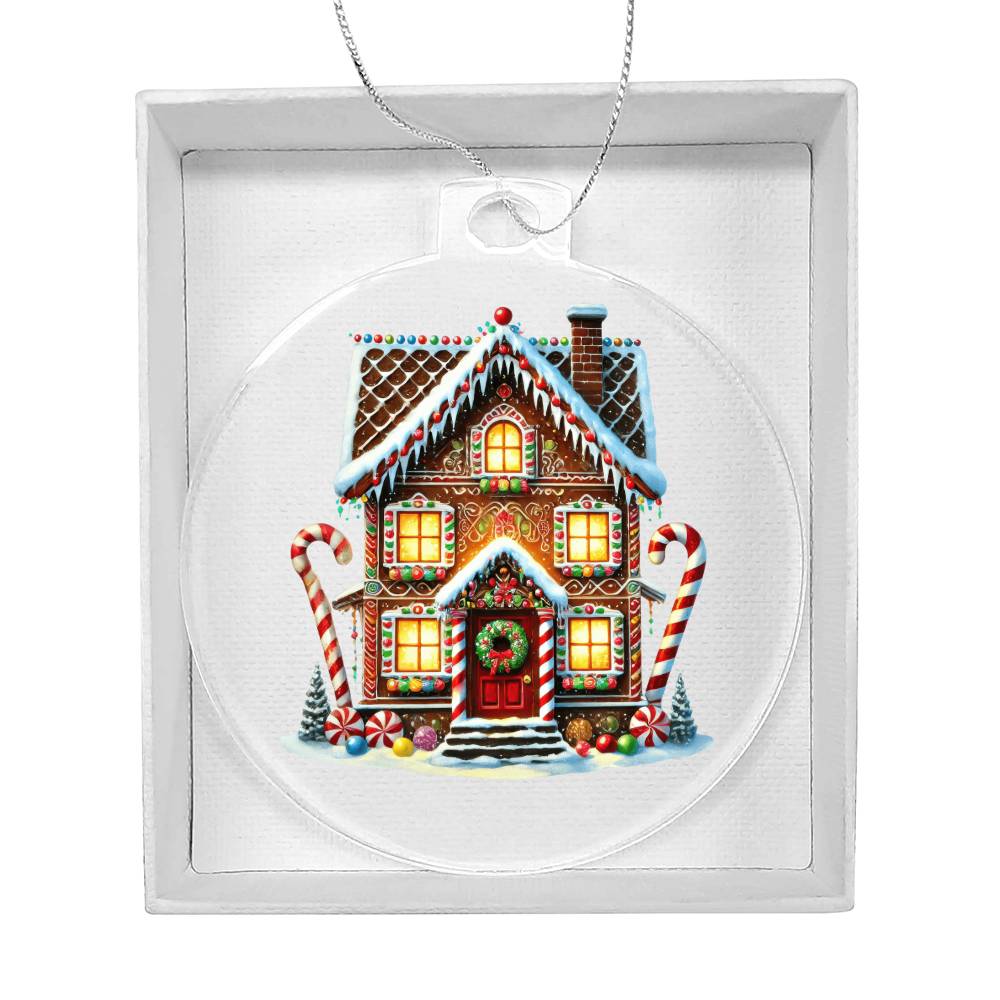 Christmas Gingerbread House 012 - Acrylic Ornament