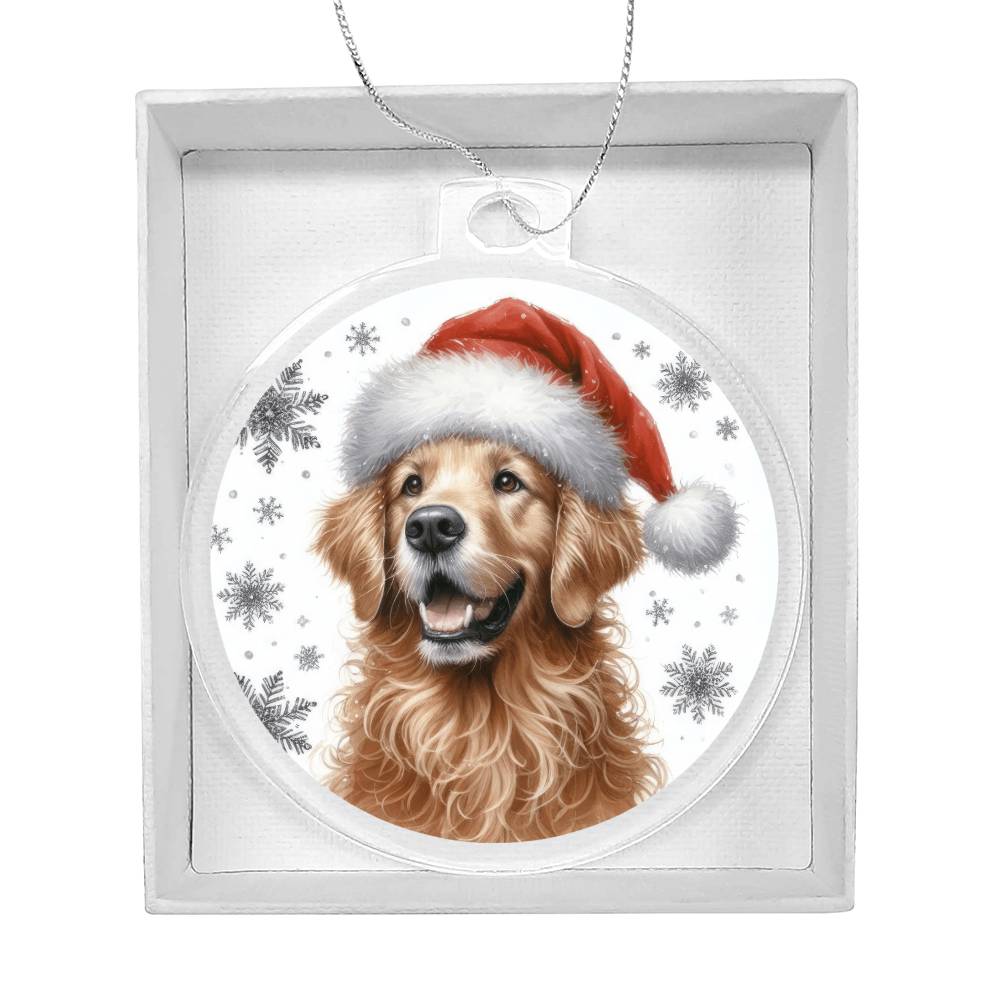 Christmas Dog - Curly-Coated Retriever - Acrylic Ornament