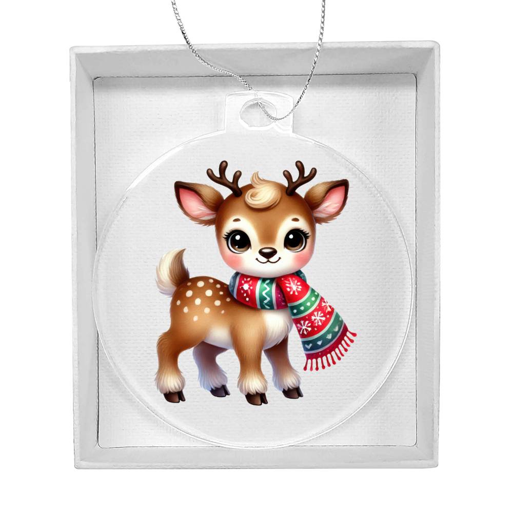 Cute Christmas Reindeer 012 - Acrylic Ornament