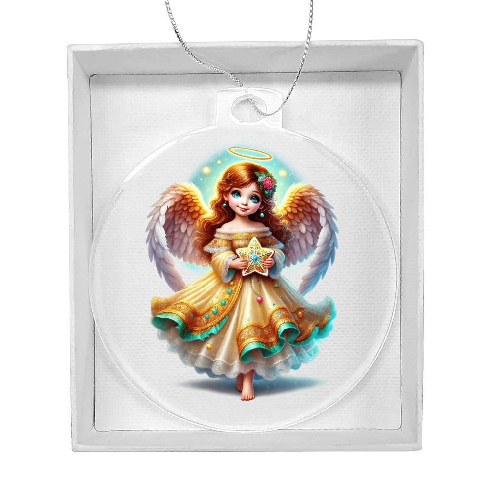Cute Christmas Angel 007 - Acrylic Ornament