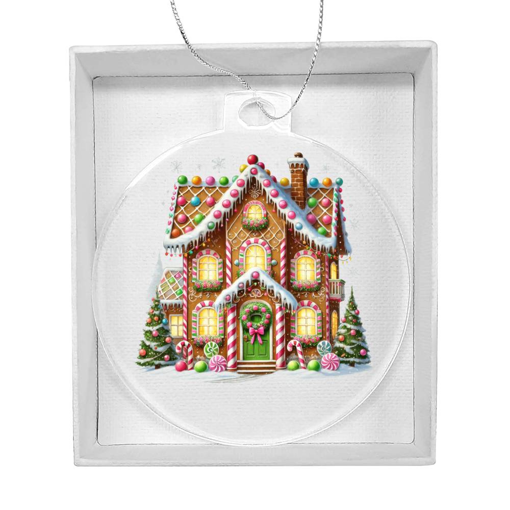 Christmas Gingerbread House 007 - Acrylic Ornament