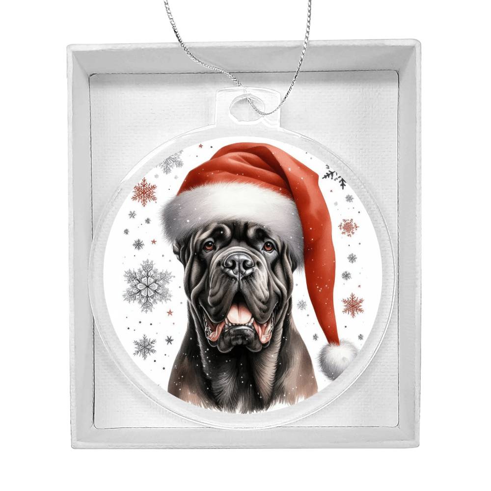 Christmas Dog - Cane Corso - Acrylic Ornament