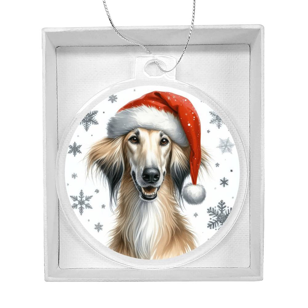 Christmas Dog - Sloughi - Acrylic Ornament