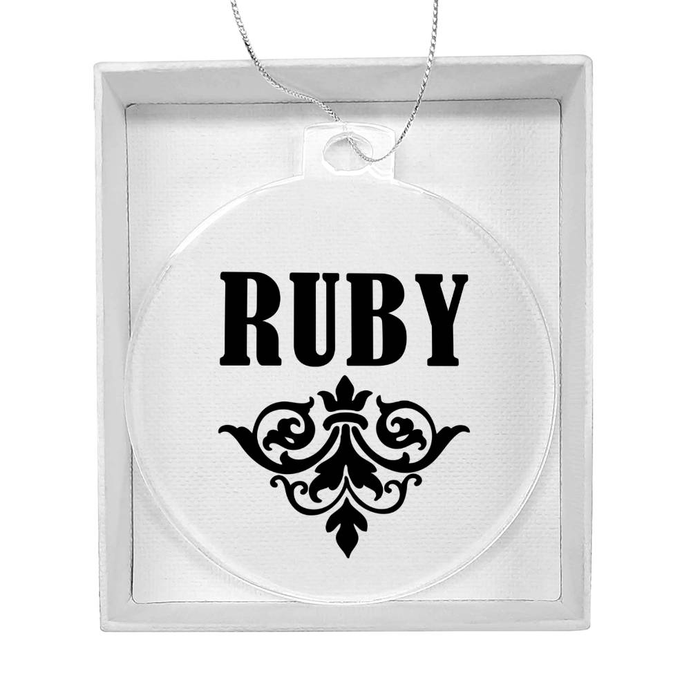Ruby v01 - Acrylic Ornament