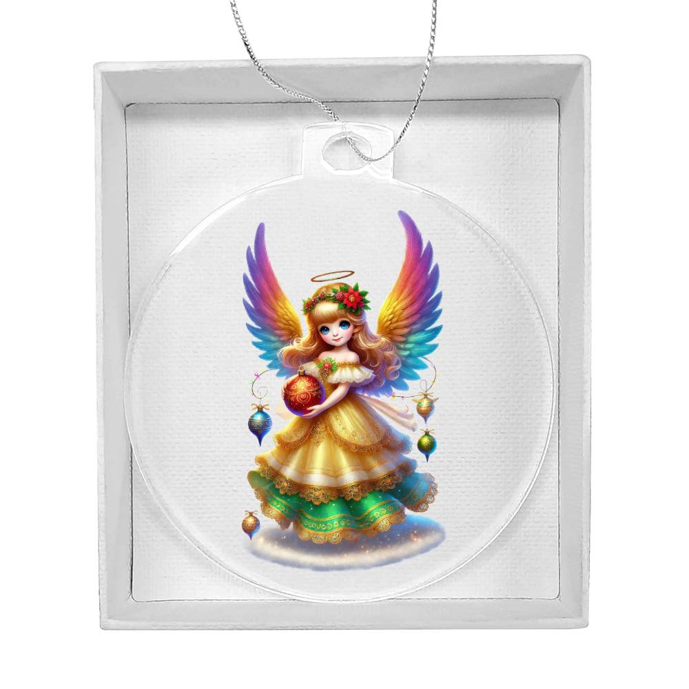 Cute Christmas Angel 016 - Acrylic Ornament
