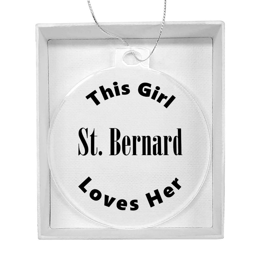 St. Bernard - Acrylic Ornament