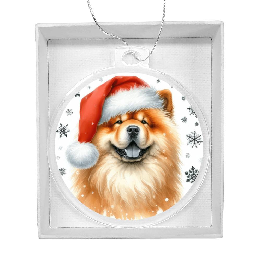 Christmas Dog - Chow Chow - Acrylic Ornament