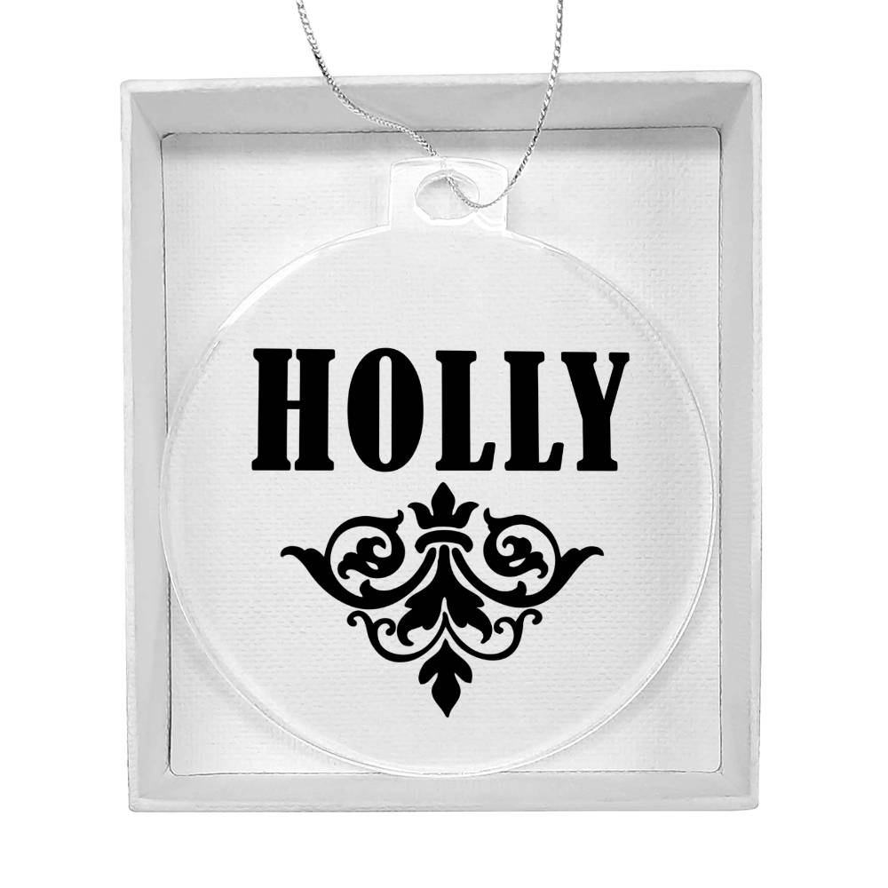 Holly v01 - Acrylic Ornament