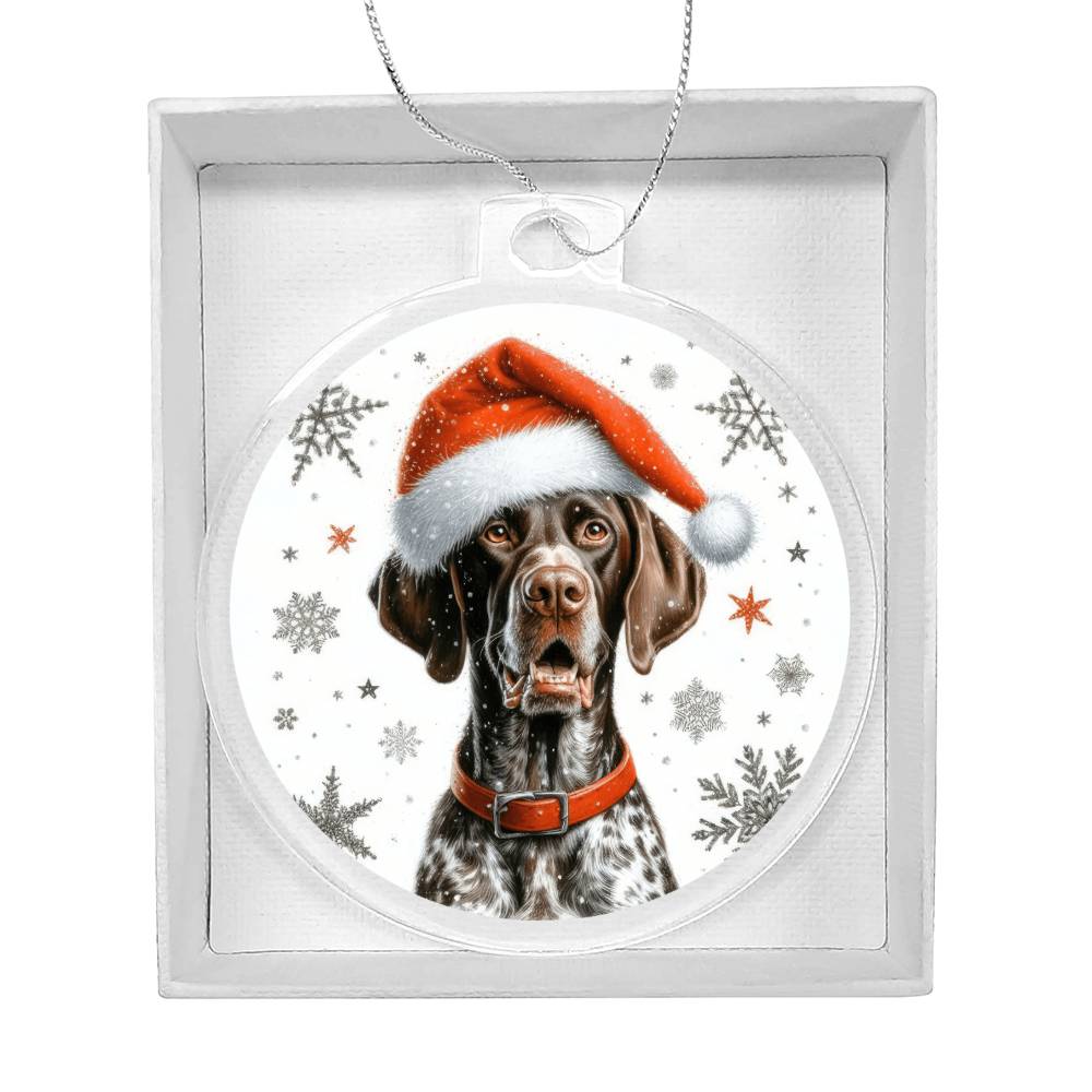 Christmas Dog - German Shorthaired Pointer - Acrylic Ornament