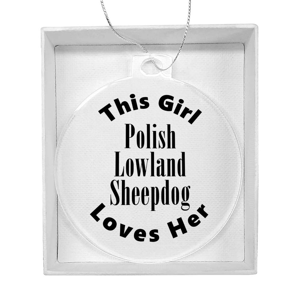 Polish Lowland Sheepdog - Acrylic Ornament