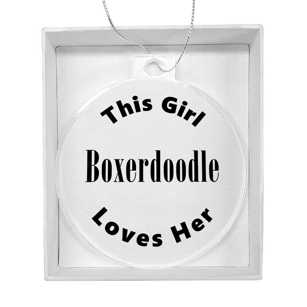 Boxerdoodle - Acrylic Ornament