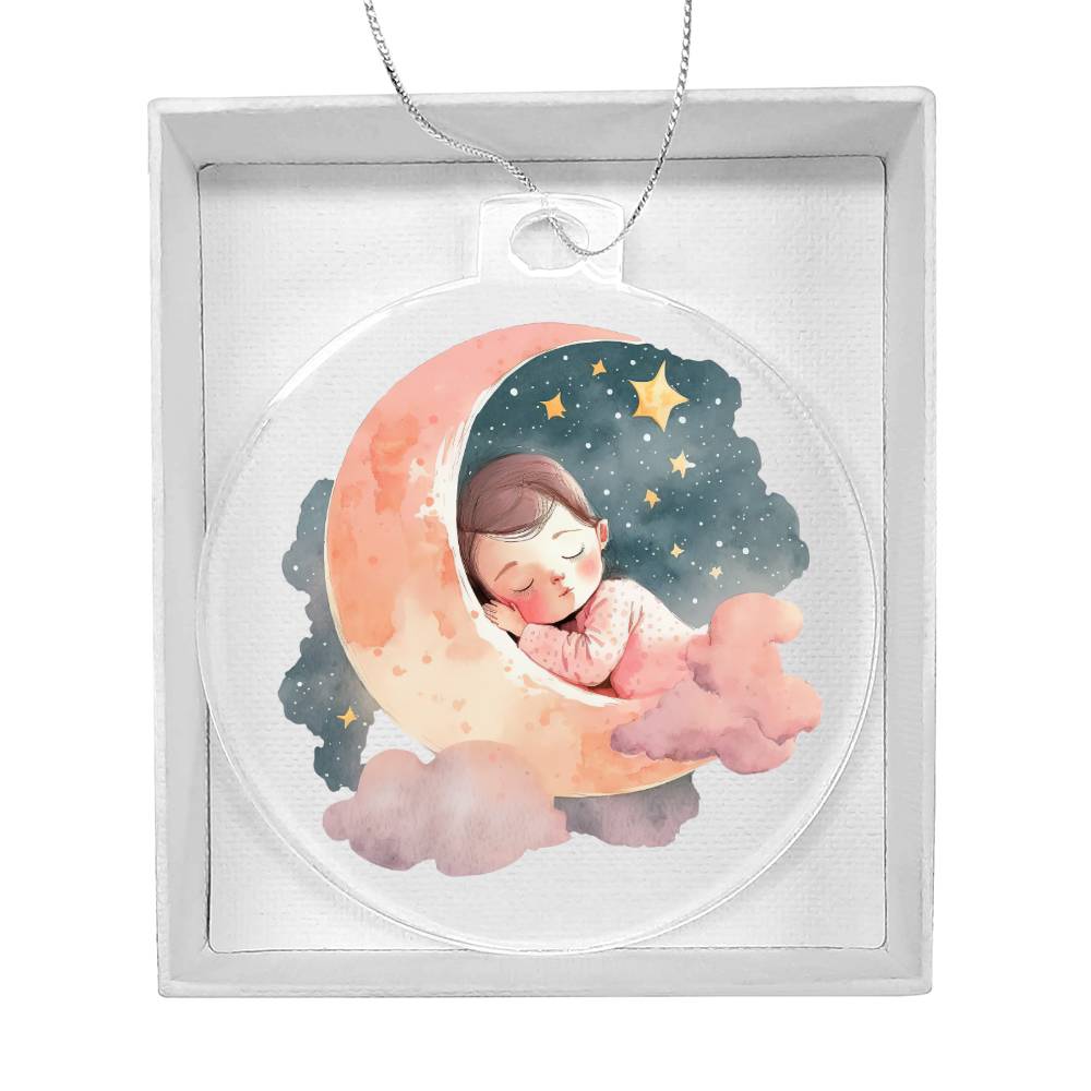 Sweet Dreams Baby Girl (Watercolor) 01 - Acrylic Ornament