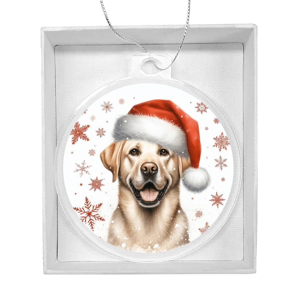 Christmas Dog - Labrador Retriever - Acrylic Ornament