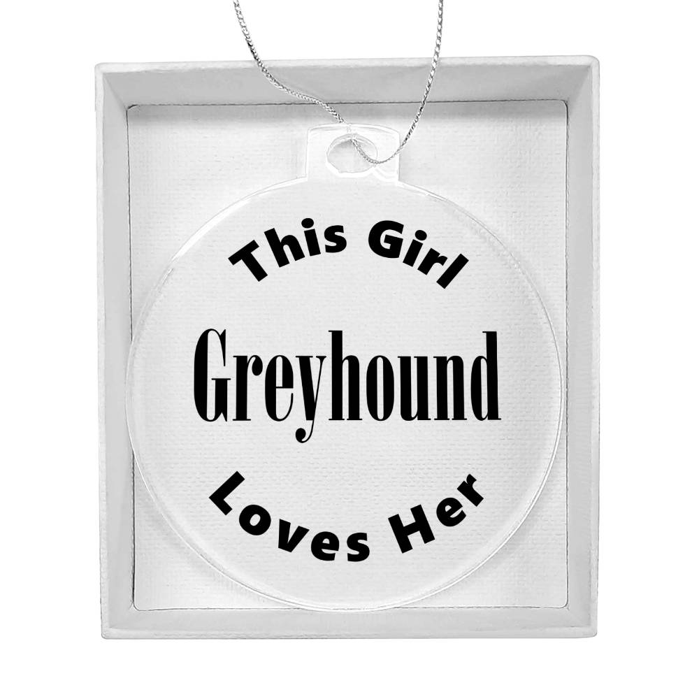 Greyhound - Acrylic Ornament