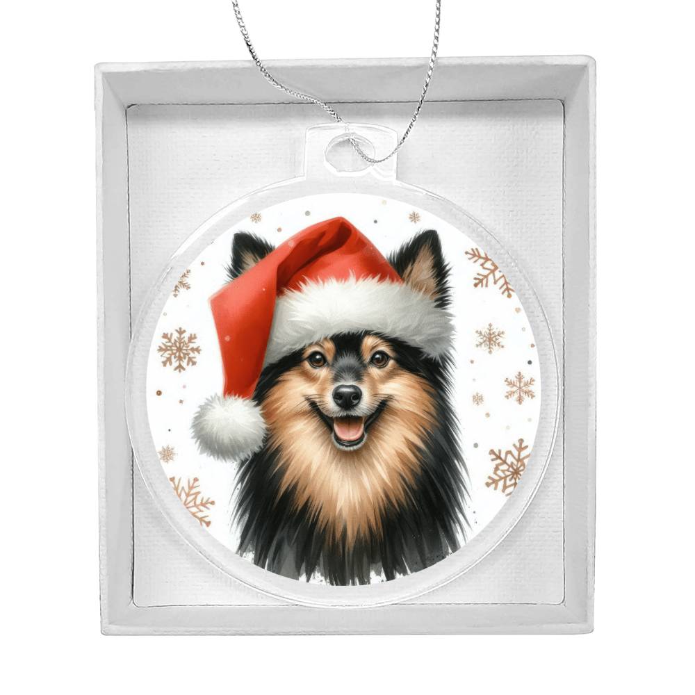 Christmas Dog - Schipperke - Acrylic Ornament