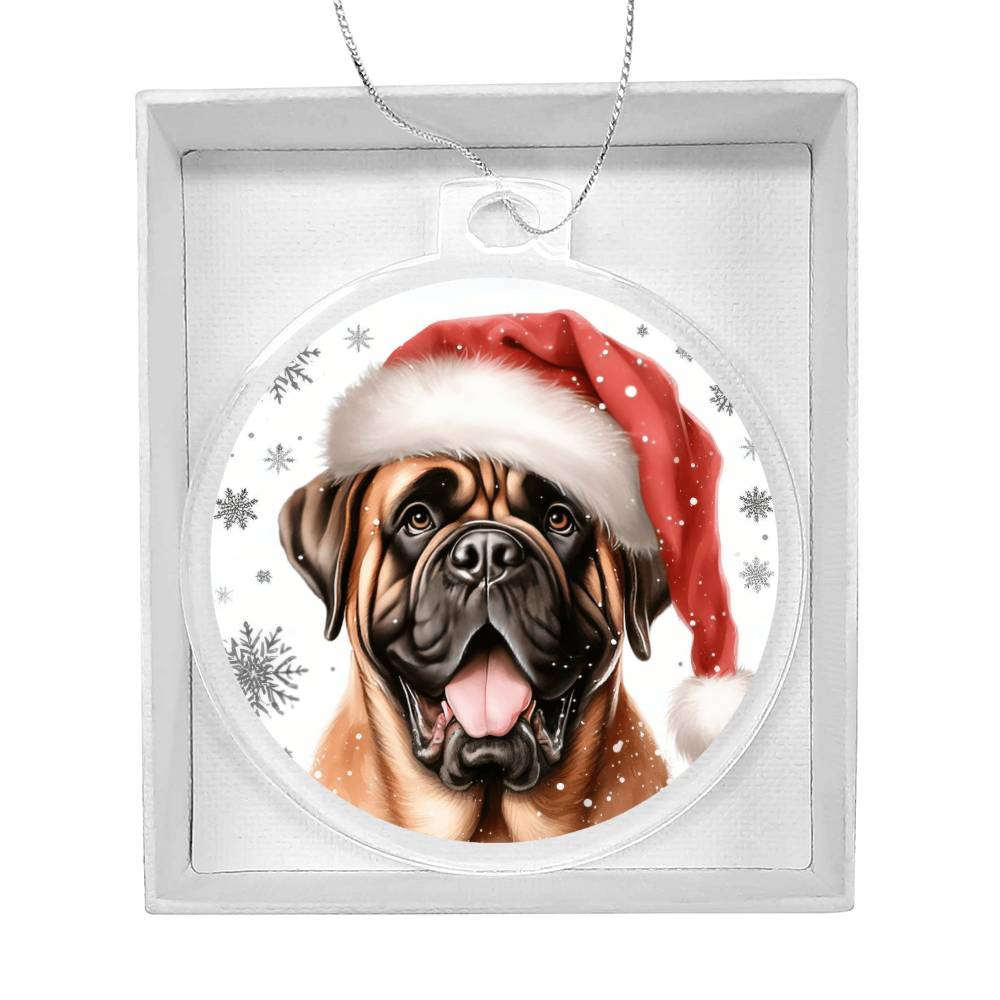 Christmas Dog - Mastiff - Acrylic Ornament