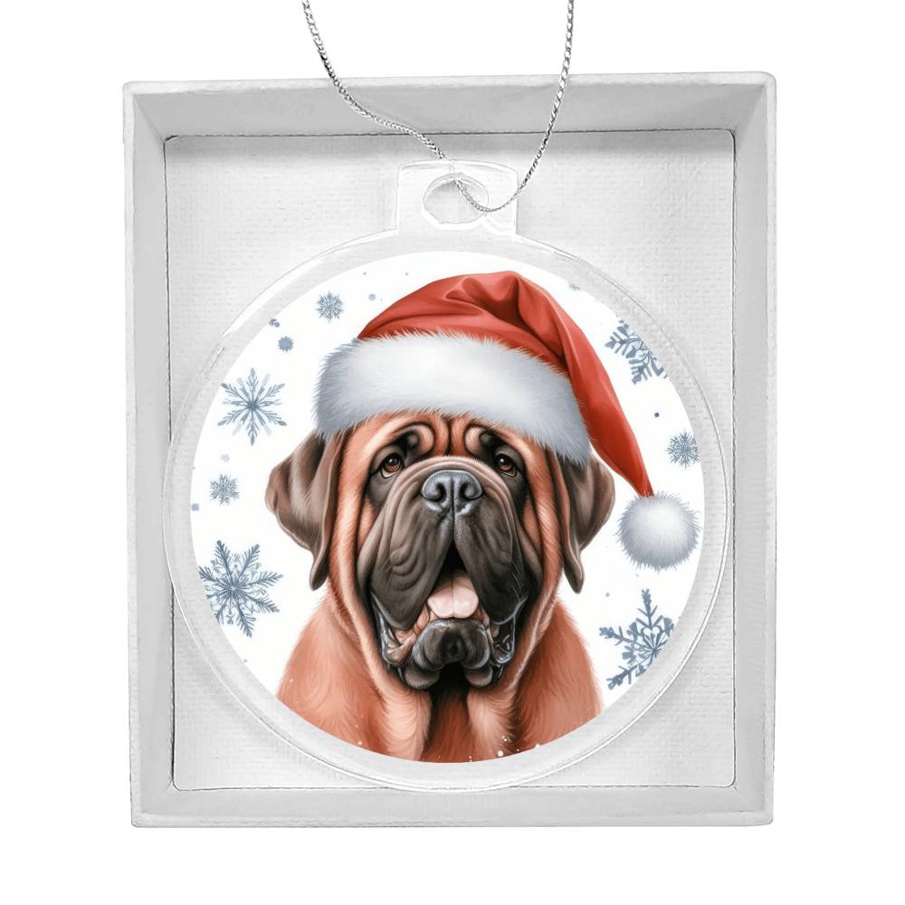 Christmas Dog - Neapolitan Mastiff - Acrylic Ornament
