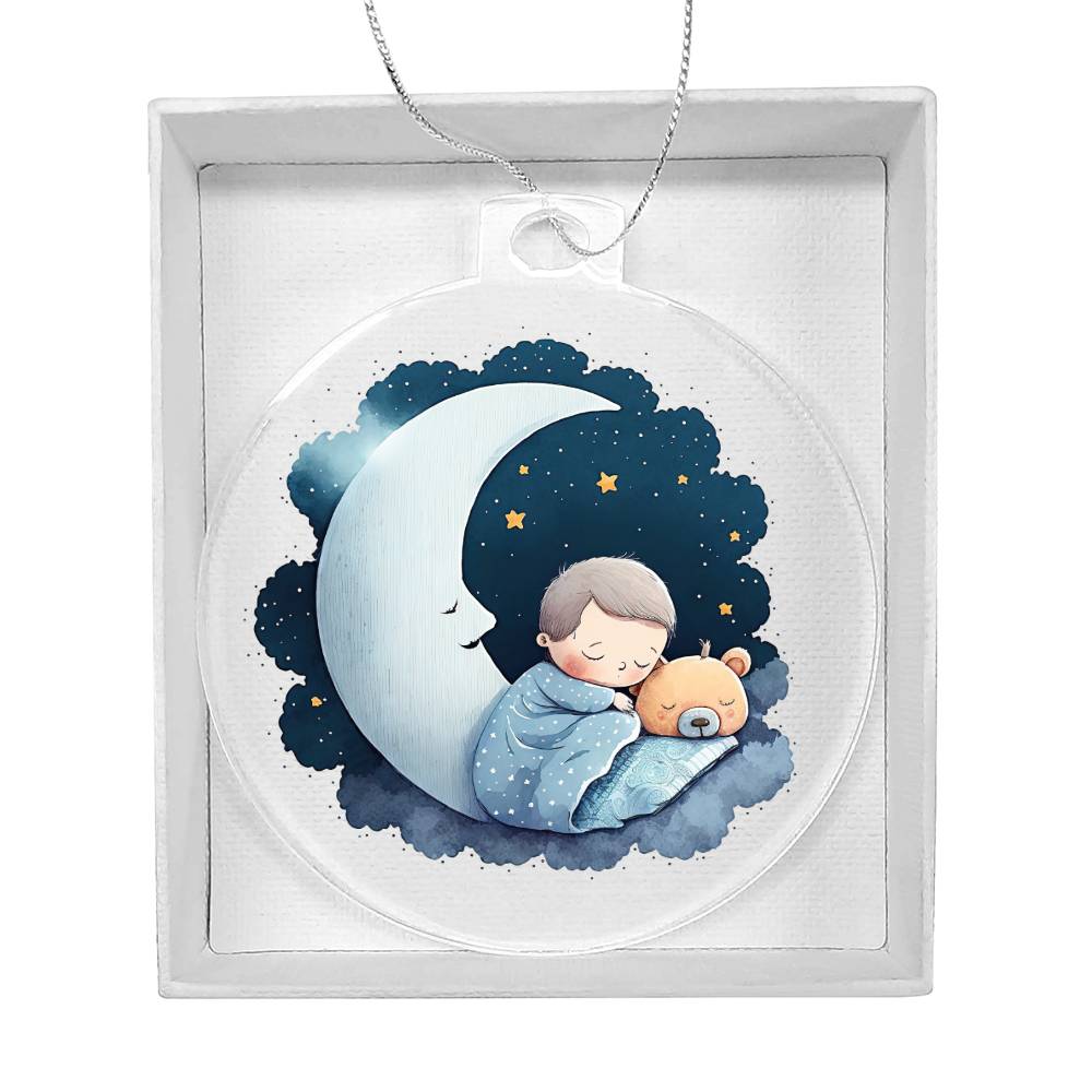 Sweet Dreams Baby Boy (Watercolor) 01 - Acrylic Ornament
