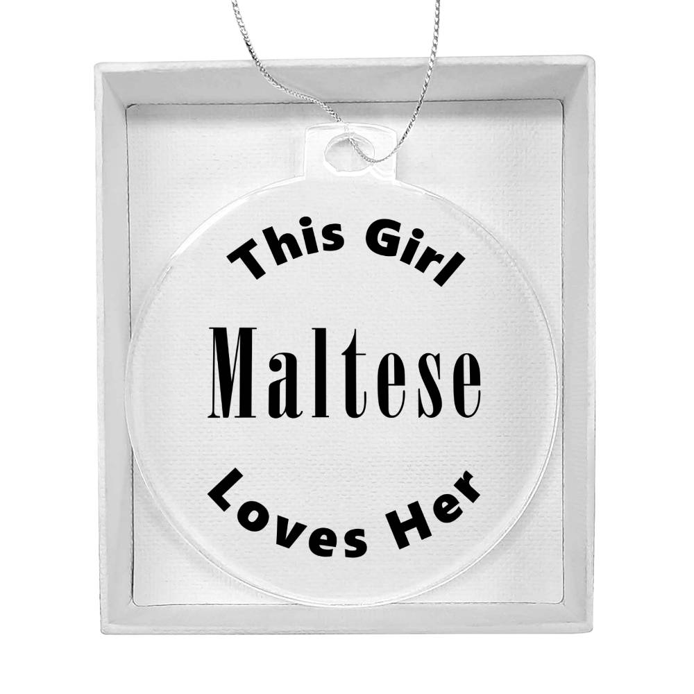 Maltese - Acrylic Ornament