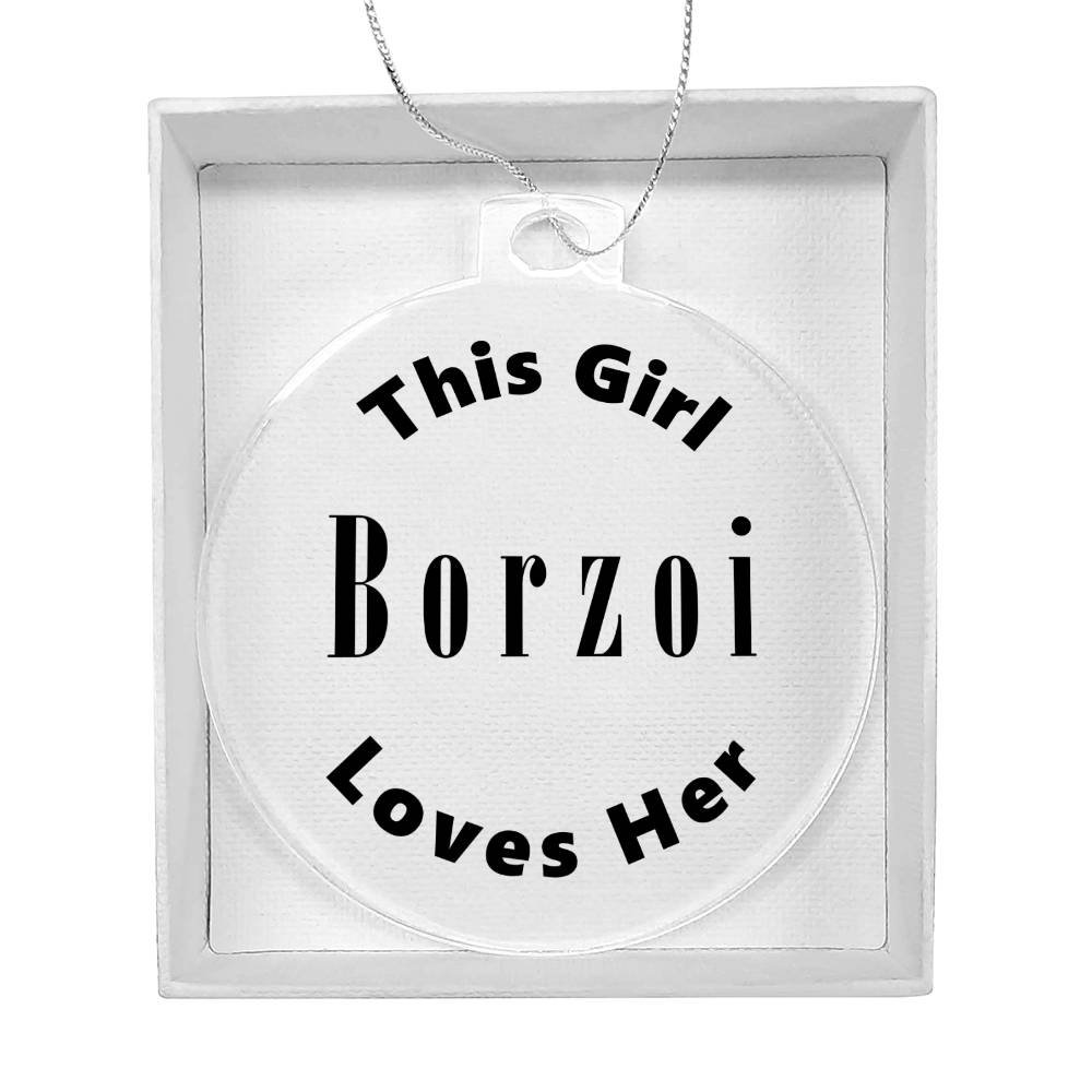 Borzoi - Acrylic Ornament