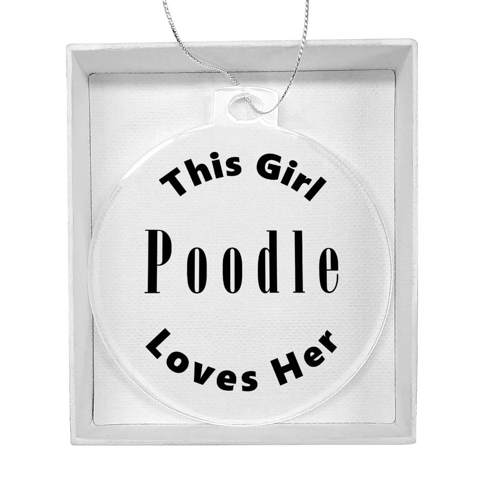 Poodle - Acrylic Ornament