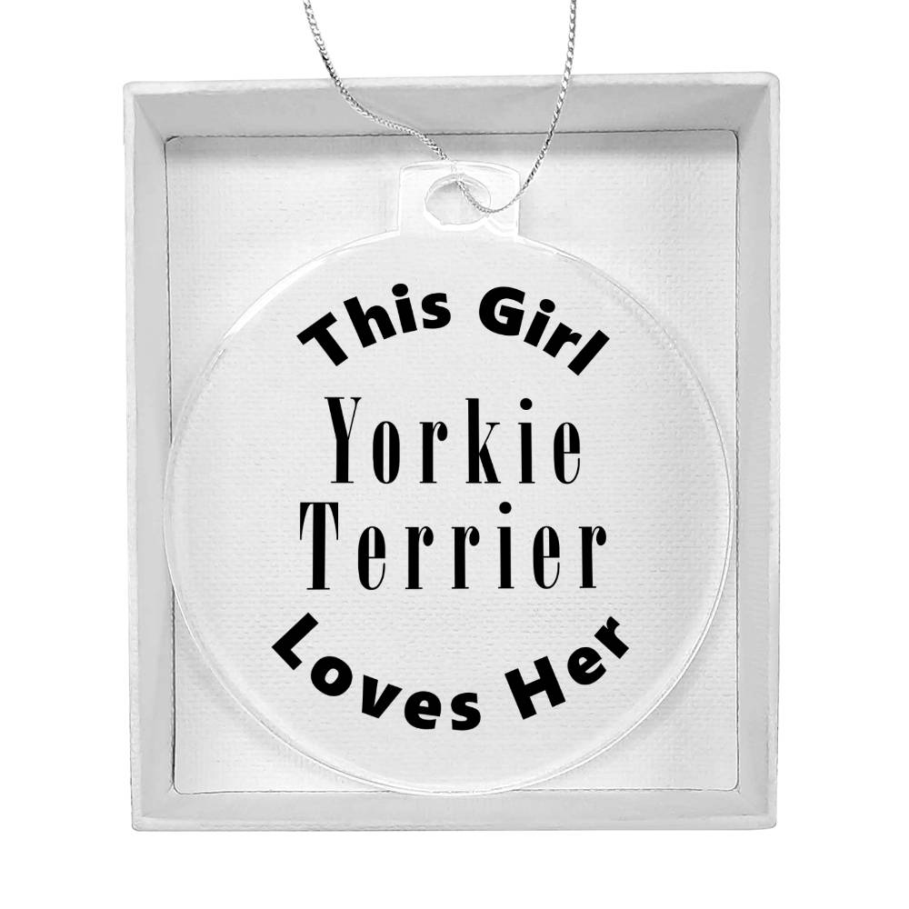 Yorkie Terrier - Acrylic Ornament