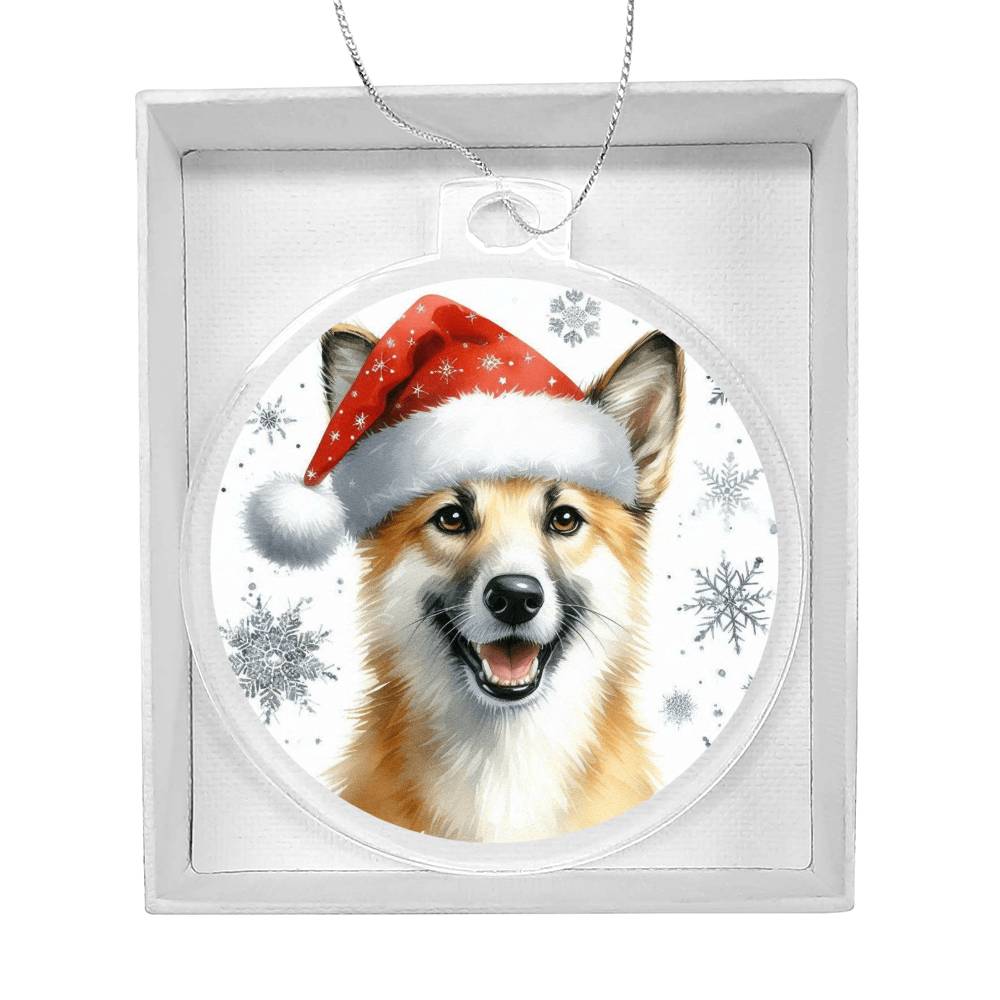 Christmas Dog - Canaan - Acrylic Ornament