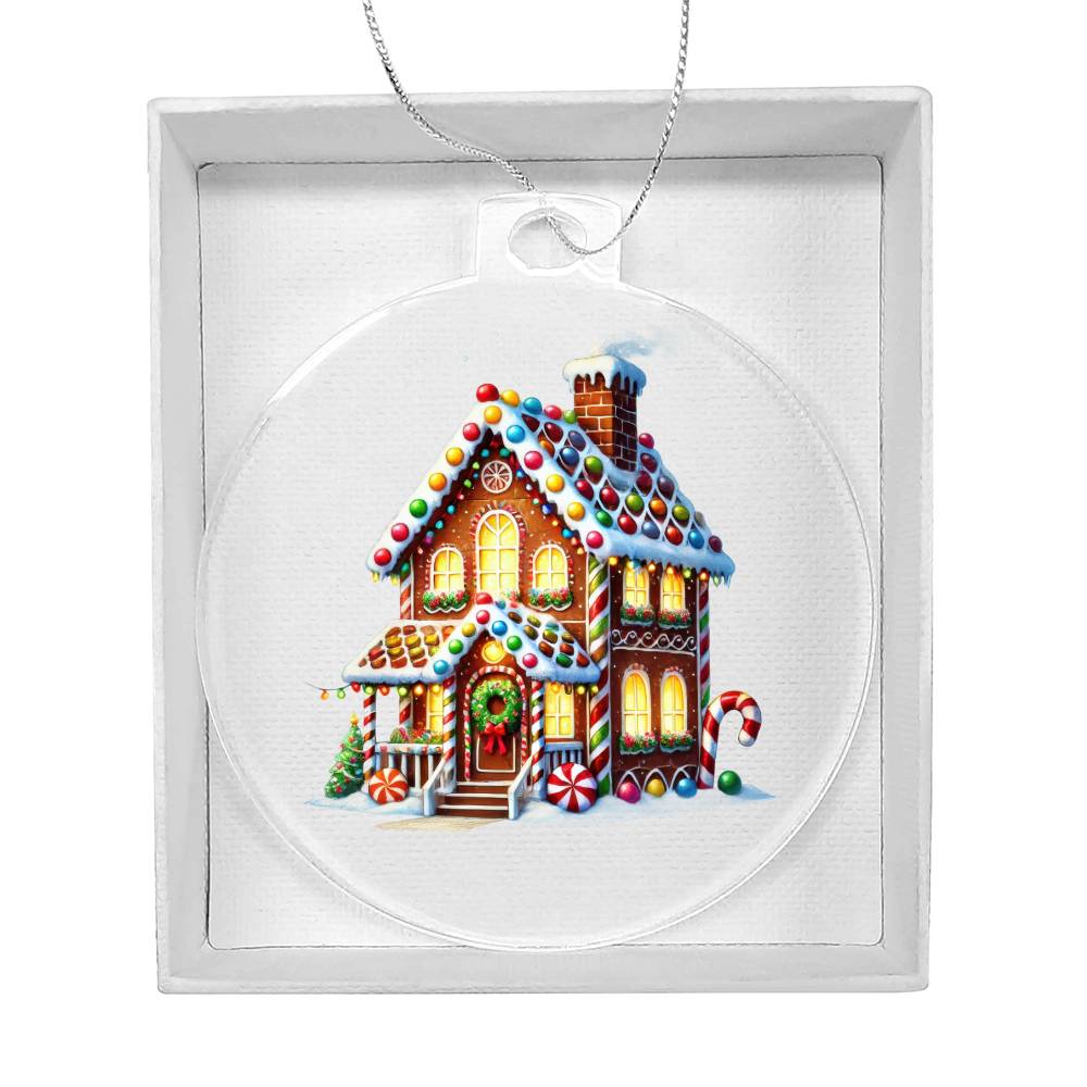 Christmas Gingerbread House 023 - Acrylic Ornament