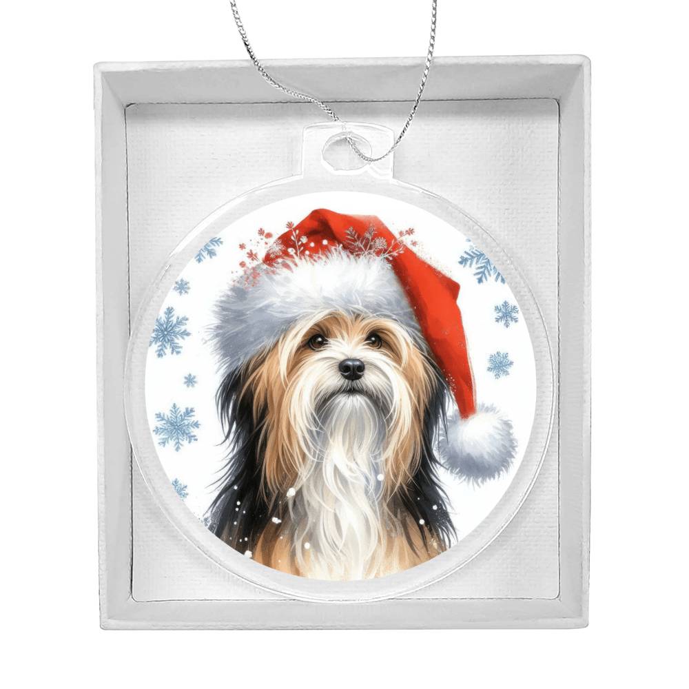 Christmas Dog - Tibetan Terrier - Acrylic Ornament
