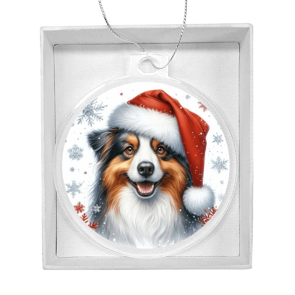 Christmas Dog - Australian Shepherd - Acrylic Ornament