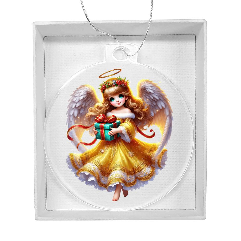 Cute Christmas Angel 024 - Acrylic Ornament
